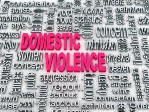 3d Concept diagram wordcloud illustration of domestic violence