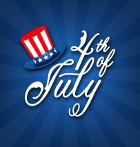 Happy 4th of July Card, Traditional American Banner