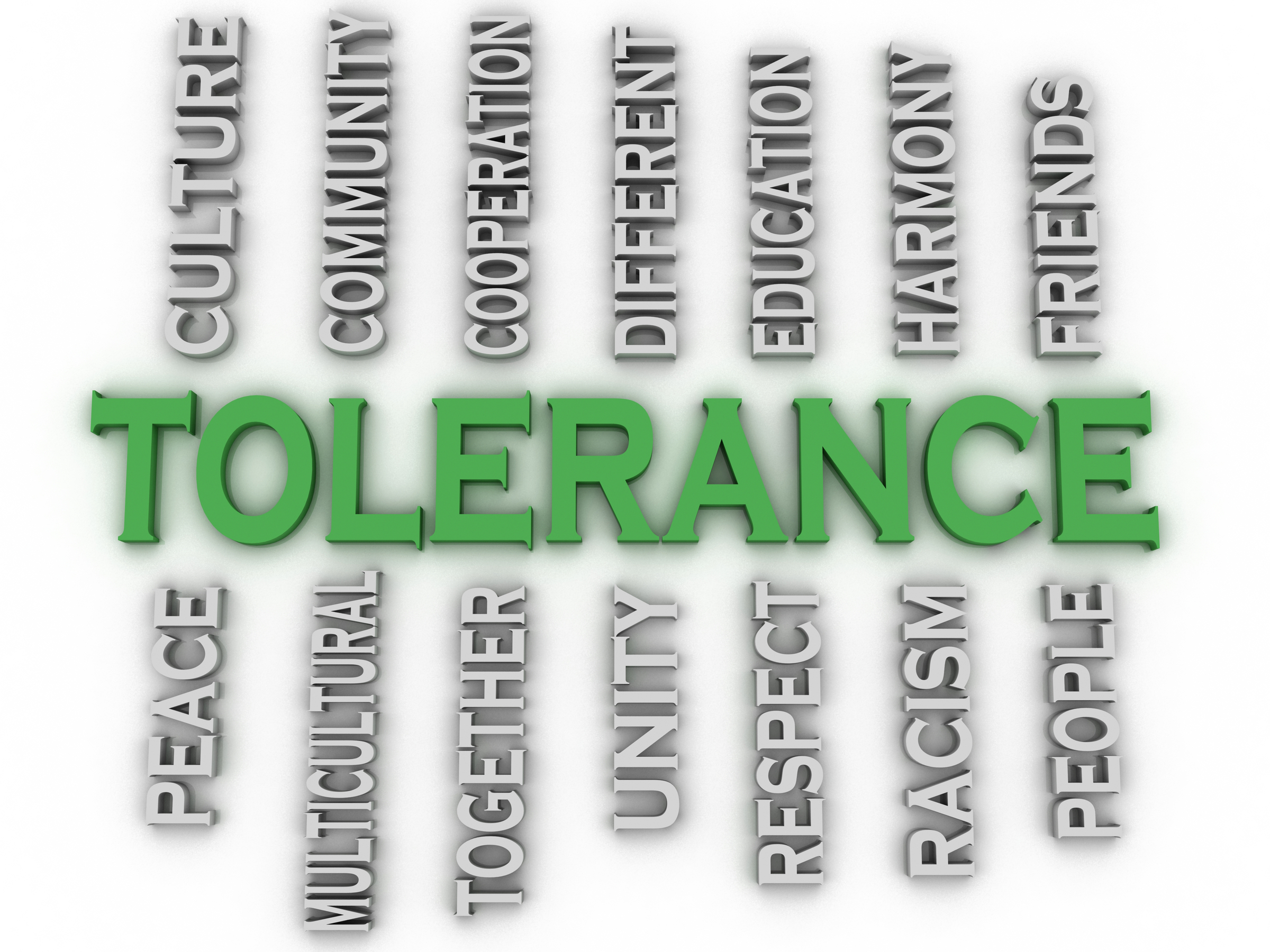 3d image Tolerance issues concept word cloud background